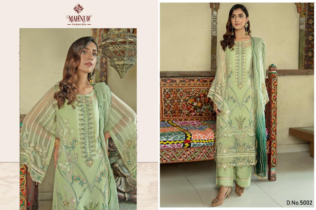 MAHNUR VOL 05 Function Wear Wholesale Georgette Dress Material Catalog